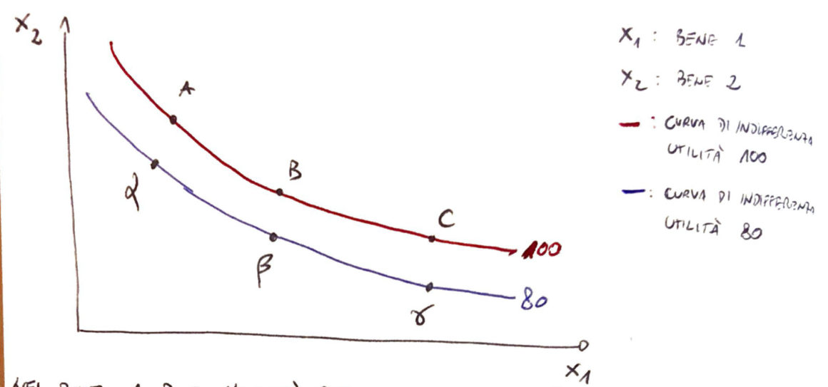 Scelte del consumatore: rappresentazione grafica curve di indifferenza