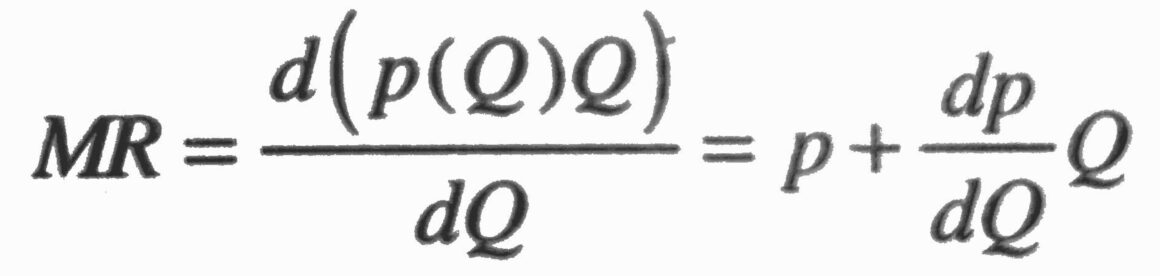 Formula del ricavo marginale del monopolista