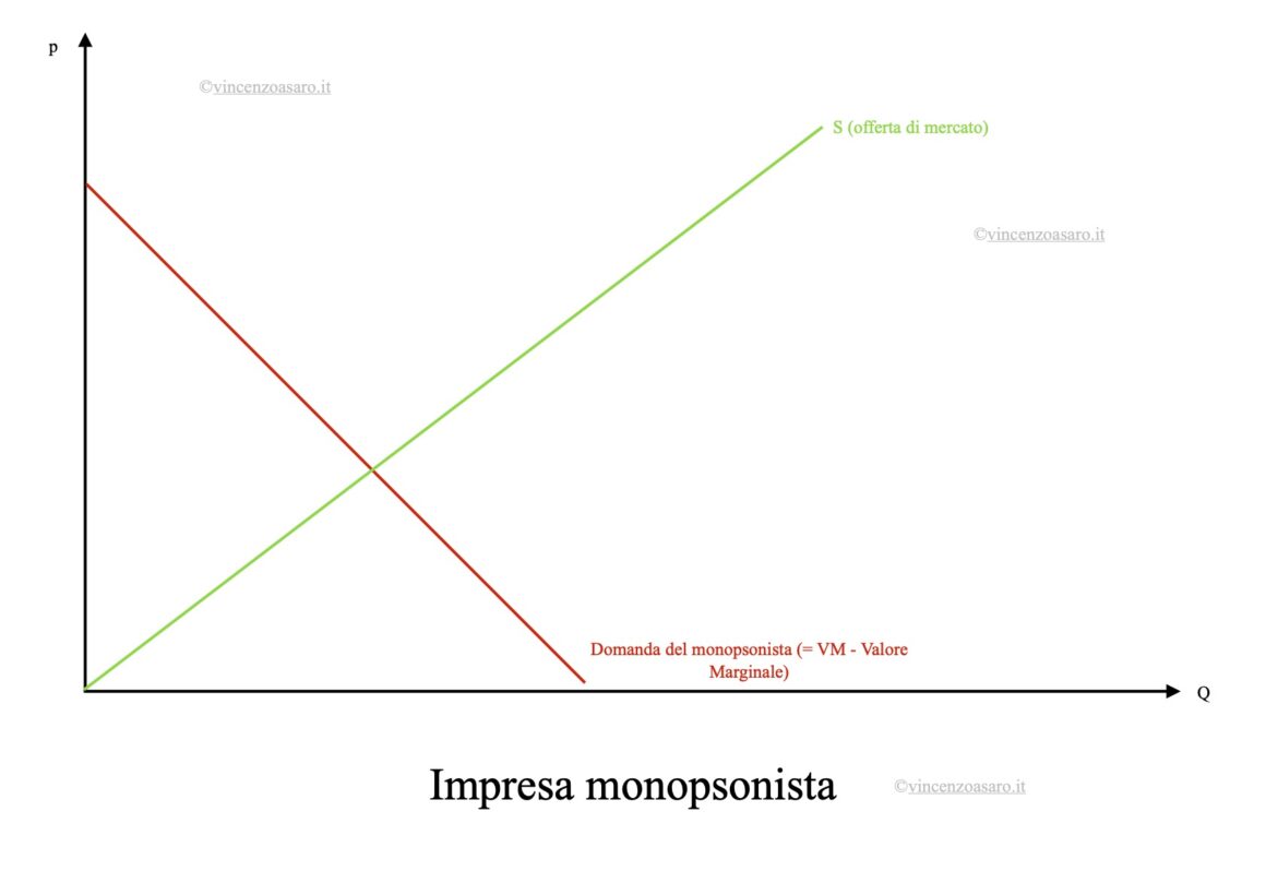 Grafico monopsonio senza spesa marginale