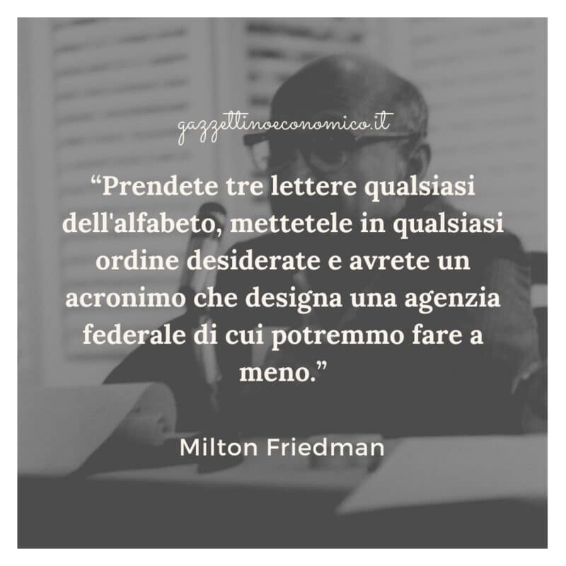 Citazione economia Milton Friedman