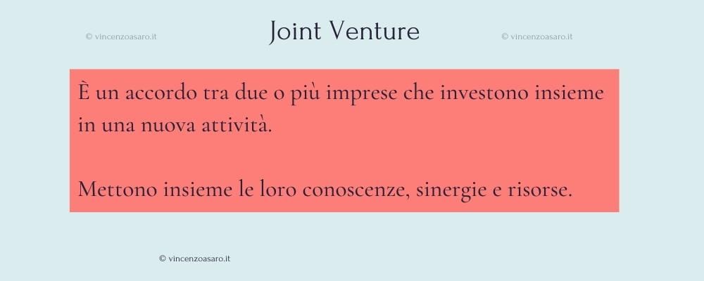 Cos'è una Joint Venture