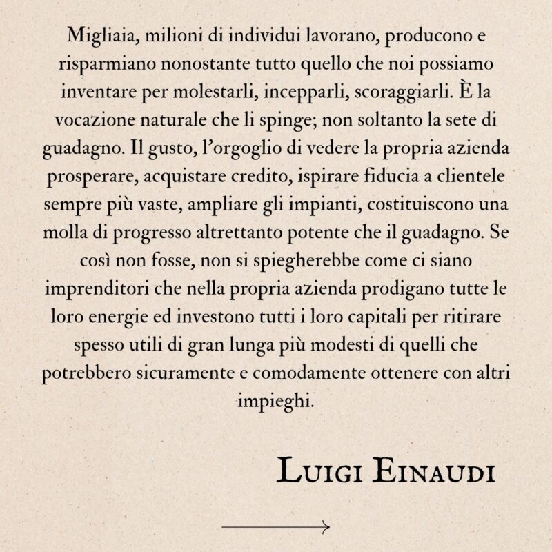 Citazione sull'economia Luigi Einaudi